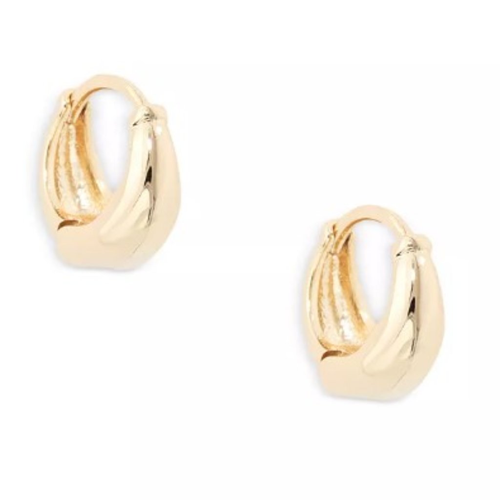 Aqua Classic Huggie Hoop Earrings